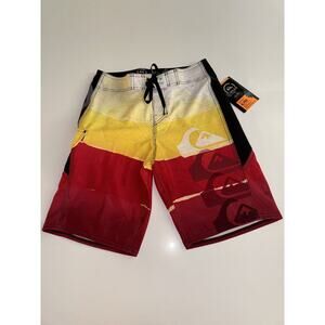 New Quicksilver Kelly Slater Cypher Size 30 Board Shorts 4 Way Stretch Rare Maps